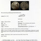 Certificate of Authenticity for a Thracian  Dionysus silver tetradrachm coin, signed by David R. Sear.
