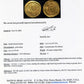 Certificate of Authenticity for a  ancient gold Solidus byzantine coin with portrait of Leo I circa 457-474 Constantinople mint signed by david r sear