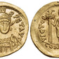 ancient gold Solidus byzantine coin with portrait of Leo I circa 457-474 Constantinople mint