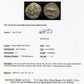 Certificate of Authenticity for a silver Istrus drachm coin with two images of the coin on a white background.