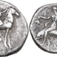 front and reverse of coin with taras on dolphin and boy on horseback tarenteum